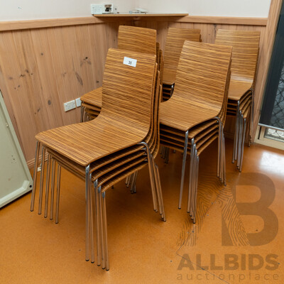 Plywood Cafe Chairs - Lot of 25