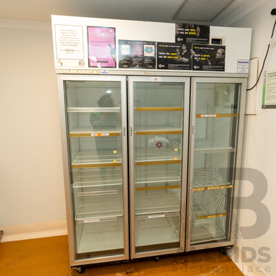 Skope 1500 Litre Three Door Upright Commercial Display Refrigerator