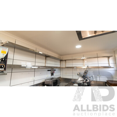 Selection of Stainless Steel Wall Mounted Shelving