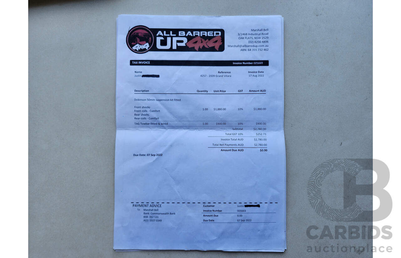 6/2009 Suzuki Grand Vitara (4x4) JT MY08 UPGRADE 4d Wagon White 2.4L