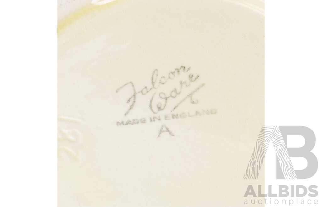 Vintage Falcon Wear Basket Form Dish and Japanese Leaf Form Platter