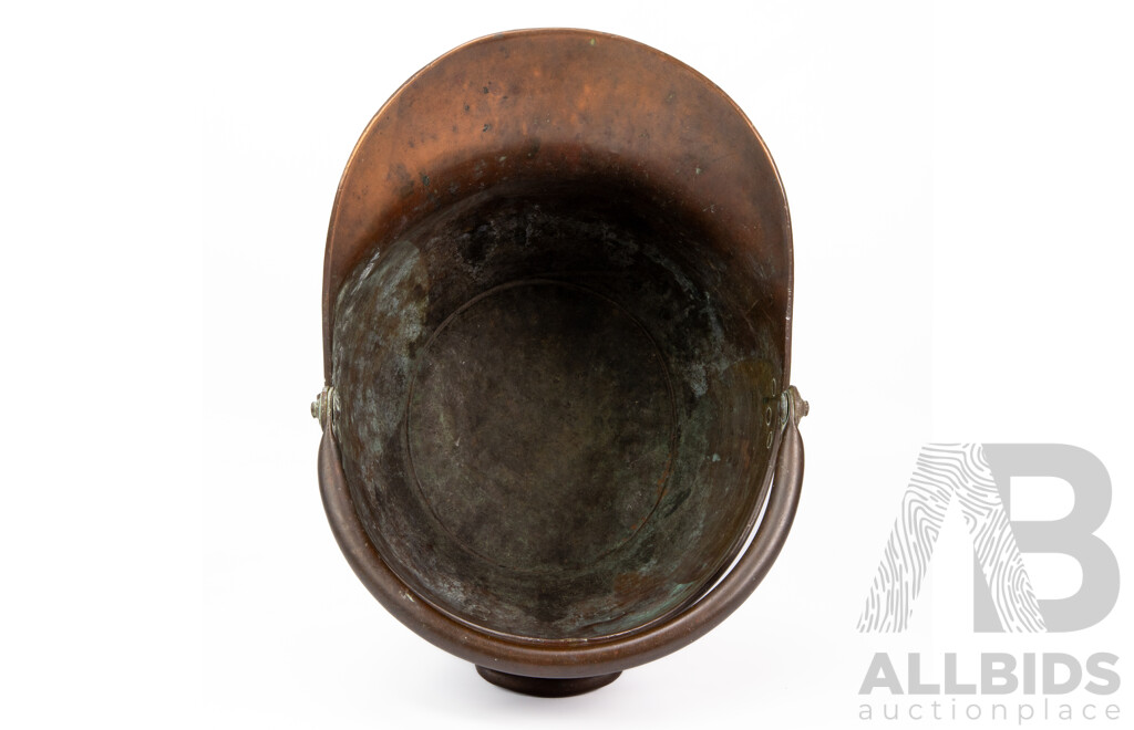 Vintage Copper Coal Scuttle