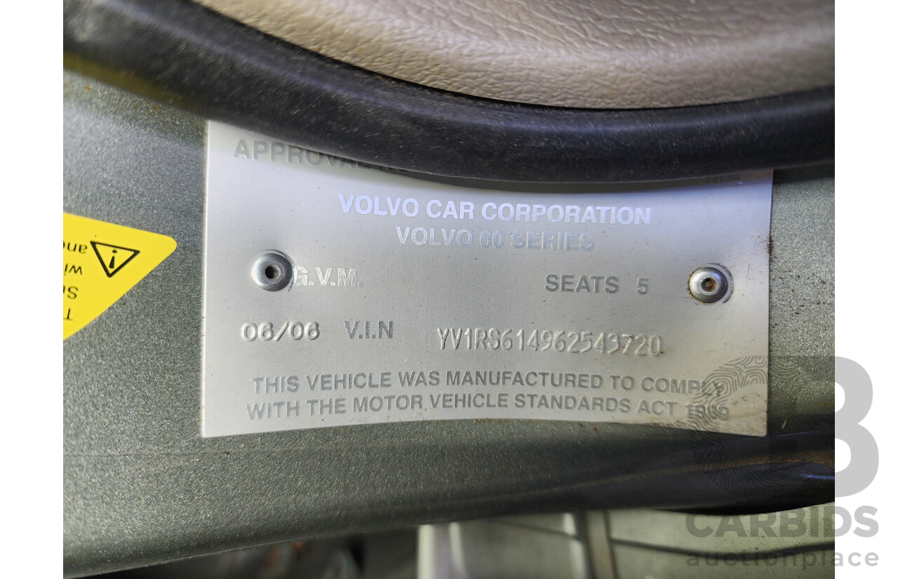 6/2006 Volvo S60 2.4 LE MY06 4d Sedan Green 2.4L