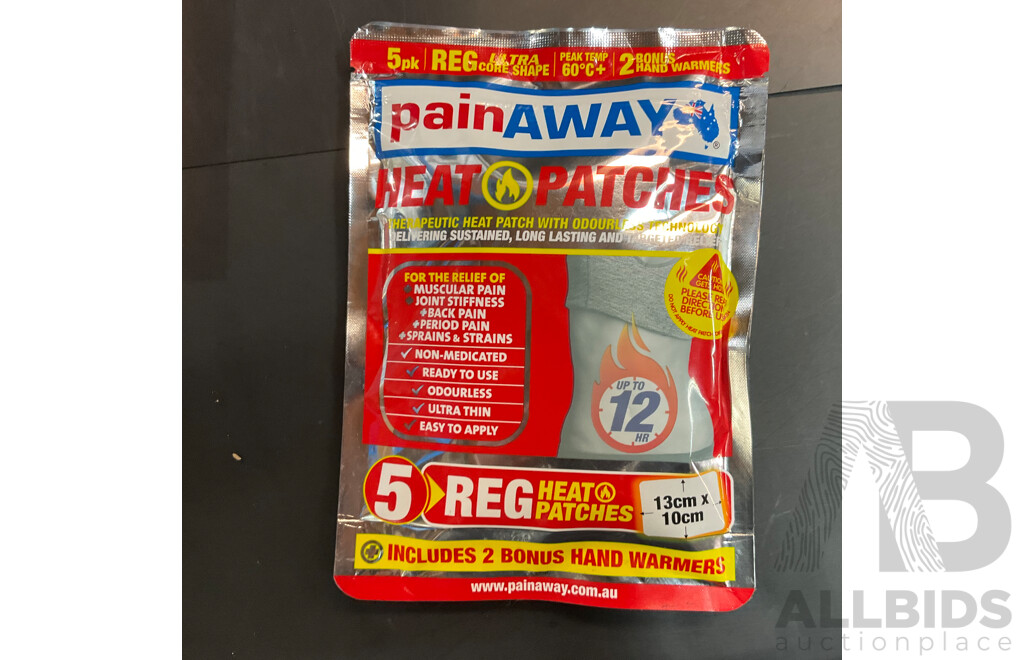 Deep Heat, Pain Away Pain Patches, Heating Belt - Lot of 12