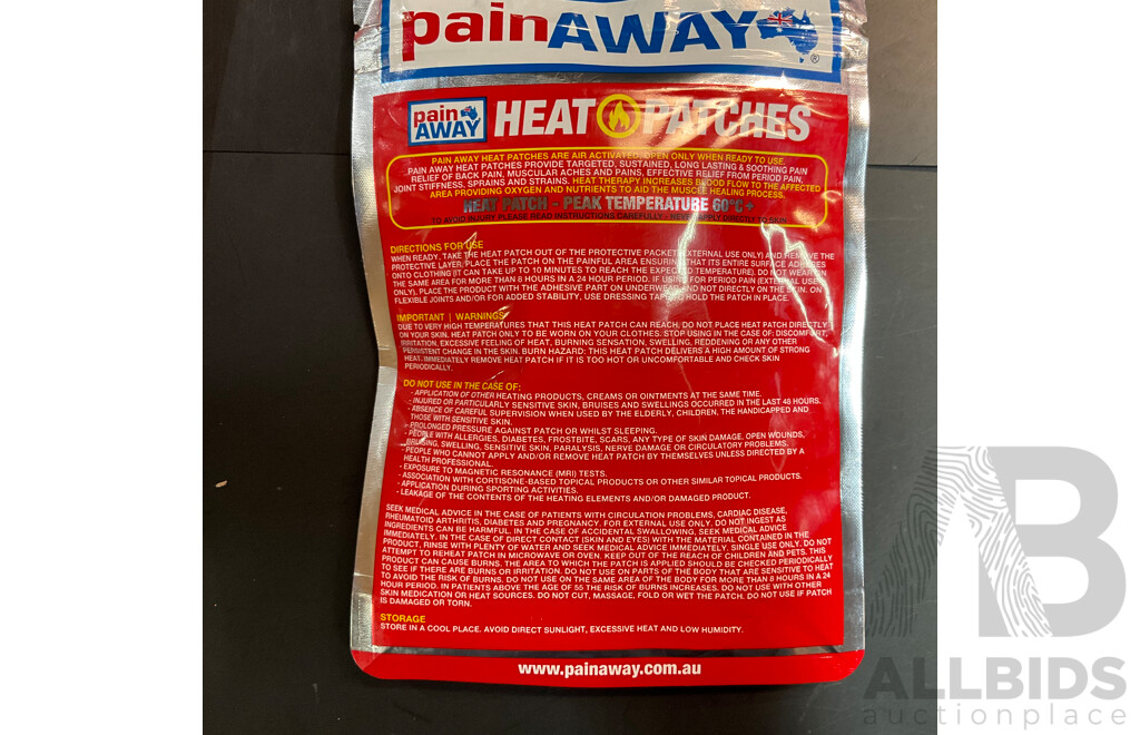 Deep Heat, Pain Away Pain Patches, Heating Belt - Lot of 12