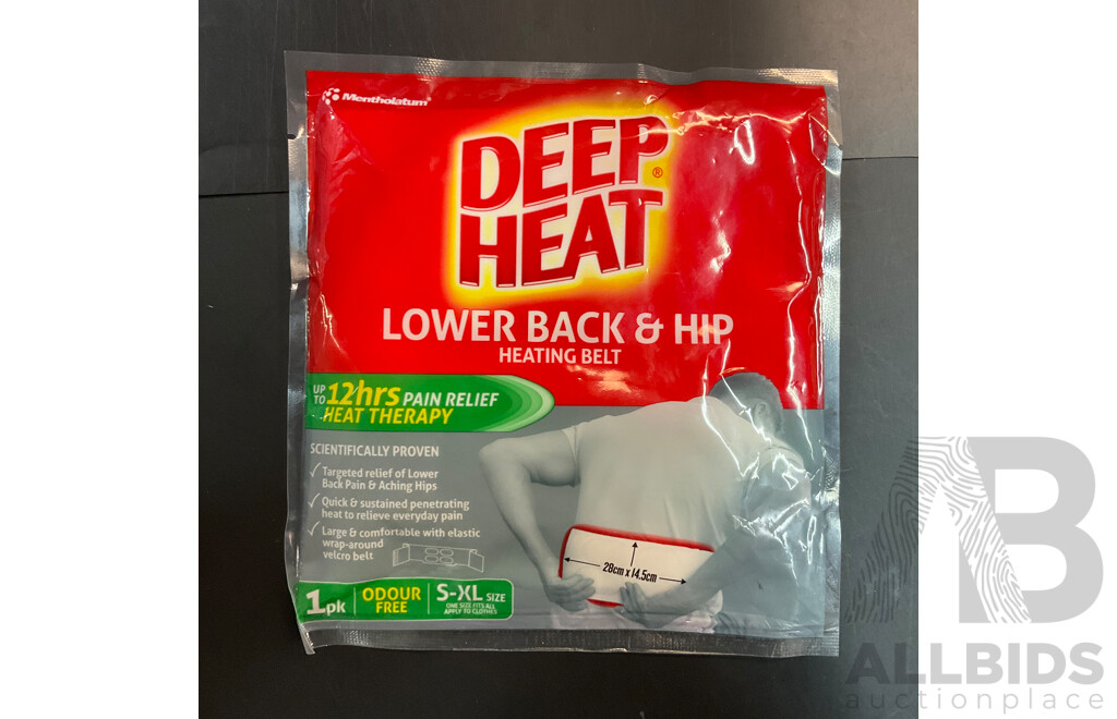 Deep Heat, Pain Away Pain Patches, Heating Belt - Lot of 12