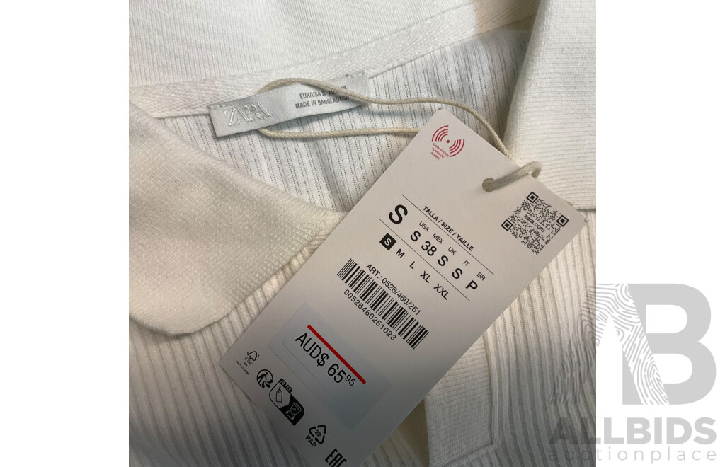 ZARA Mens Knit Polo Shirt Size S & Lovisa Ring Set & Jellycat Blossom Bunny & Animal Allsorts Schnauzer Plush Toy