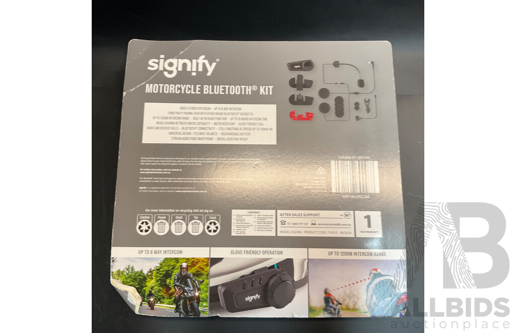 Signify Motorcycle Bluetooth Kit & Bauhn 1700mAh Power Bank
