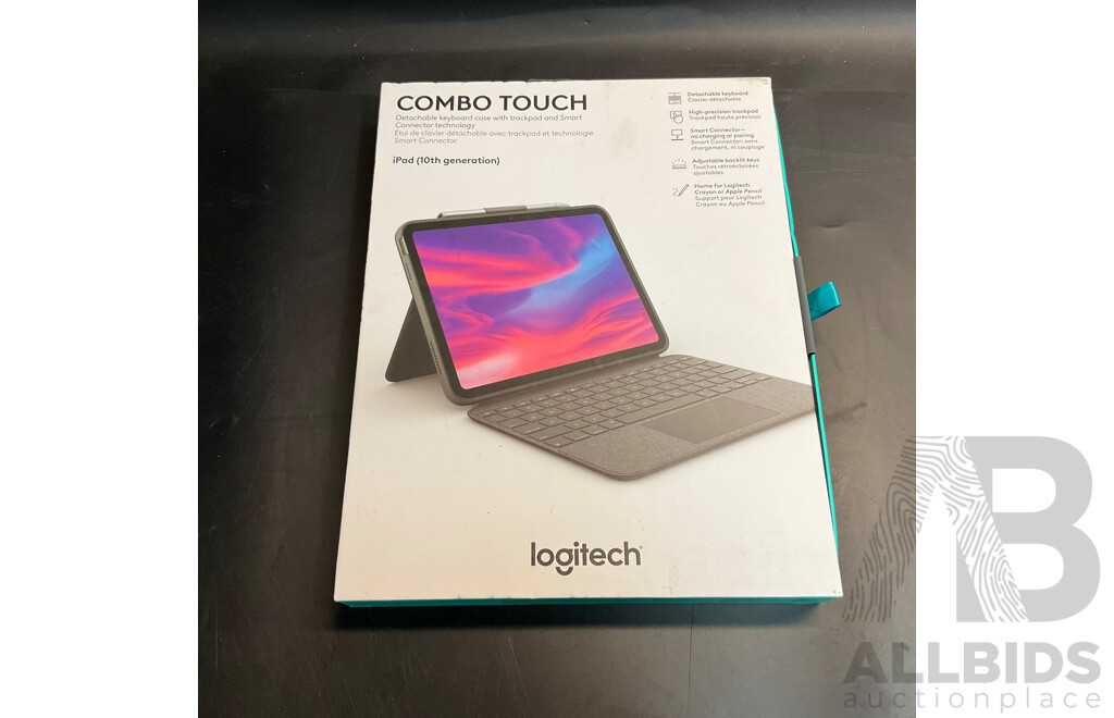 Logitech Combo Touch Detachable Keyboard Case with Trackpad and Smart Connector Technology for IPad 10