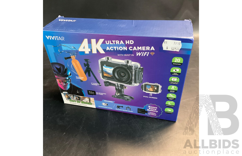 VIVITAR 4 K Ultra HD Action Camera with Built in WIFI