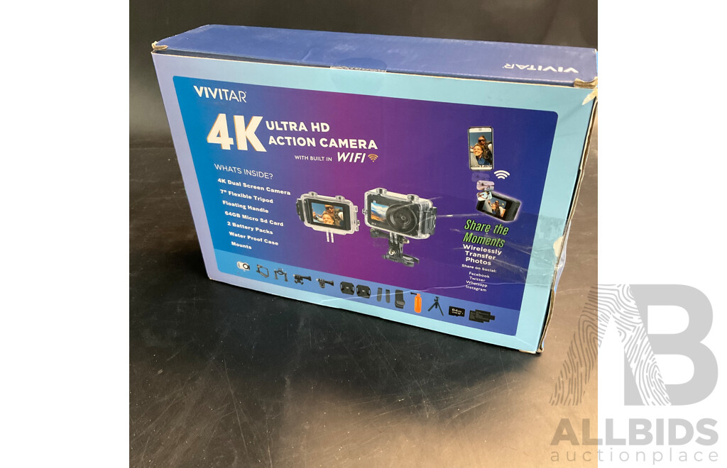 VIVITAR 4 K Ultra HD Action Camera with Built in WIFI