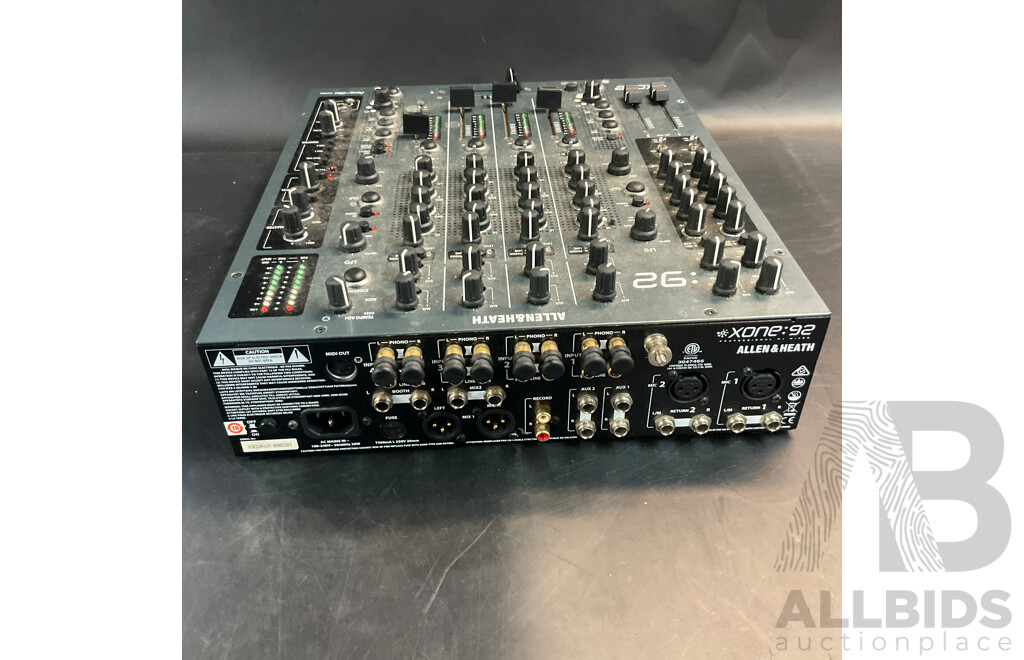 Allen & Heath Xone:92 Professional DJ Mixer
