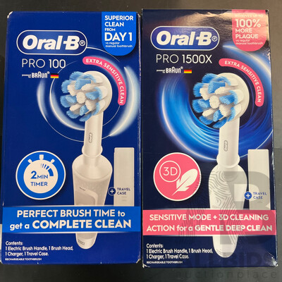 Oral-B Pro 100 & Pro 1500X Electric Brush