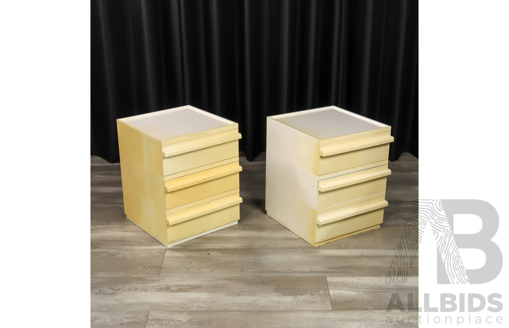 Pair of Three Drawer Modular Drawer Units by Capri