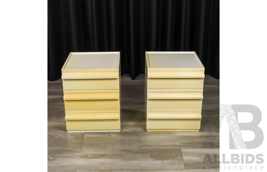 Pair of Three Drawer Modular Drawer Units by Capri