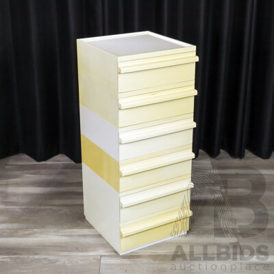 Stack of Six Modular Drawer Units by Capri