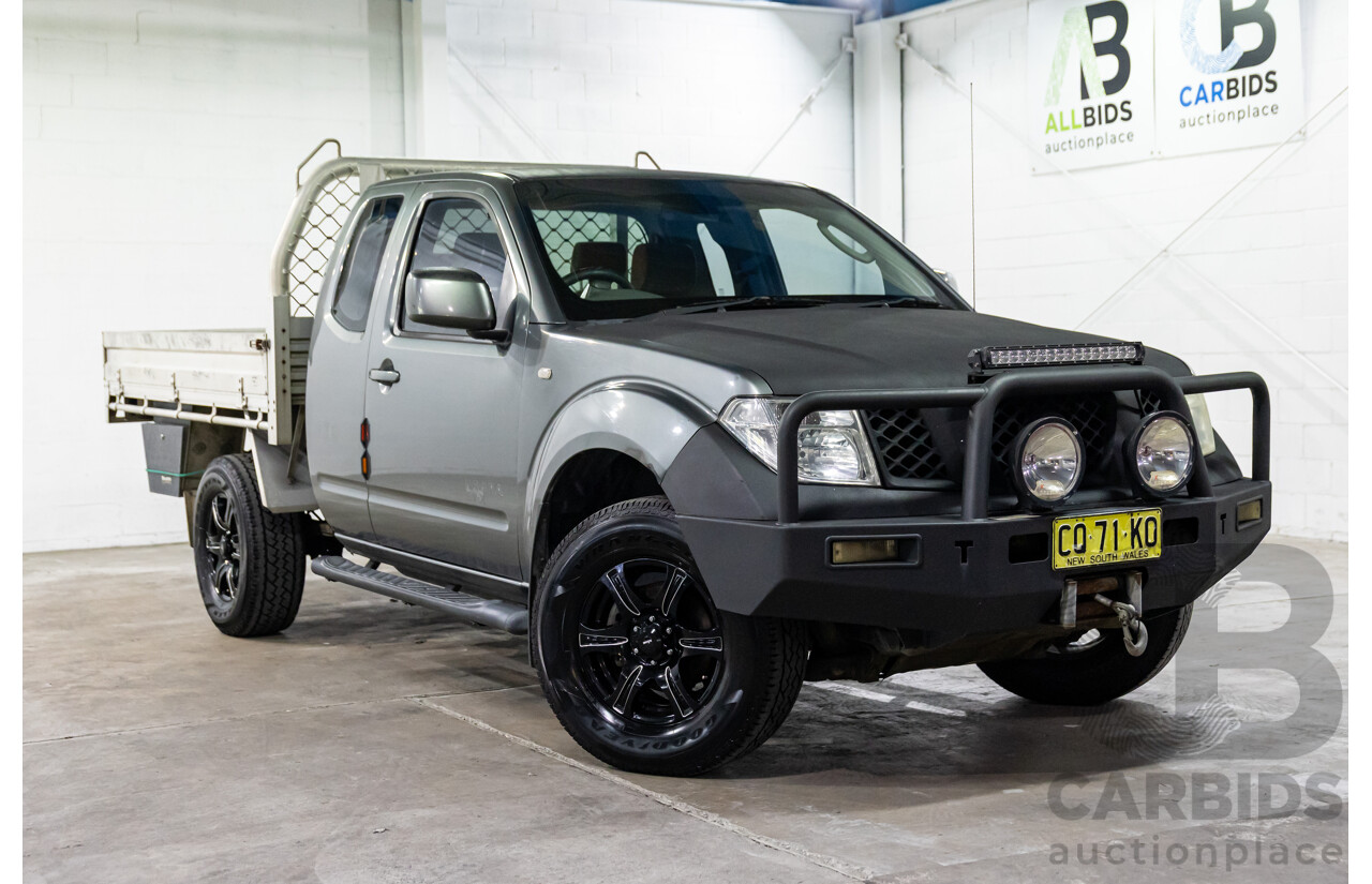 9/2009 Nissan Navara ST-X (4x4) D40 King Cab Chassis Slate Grey Metallic Turbo Diesel 2.5L
