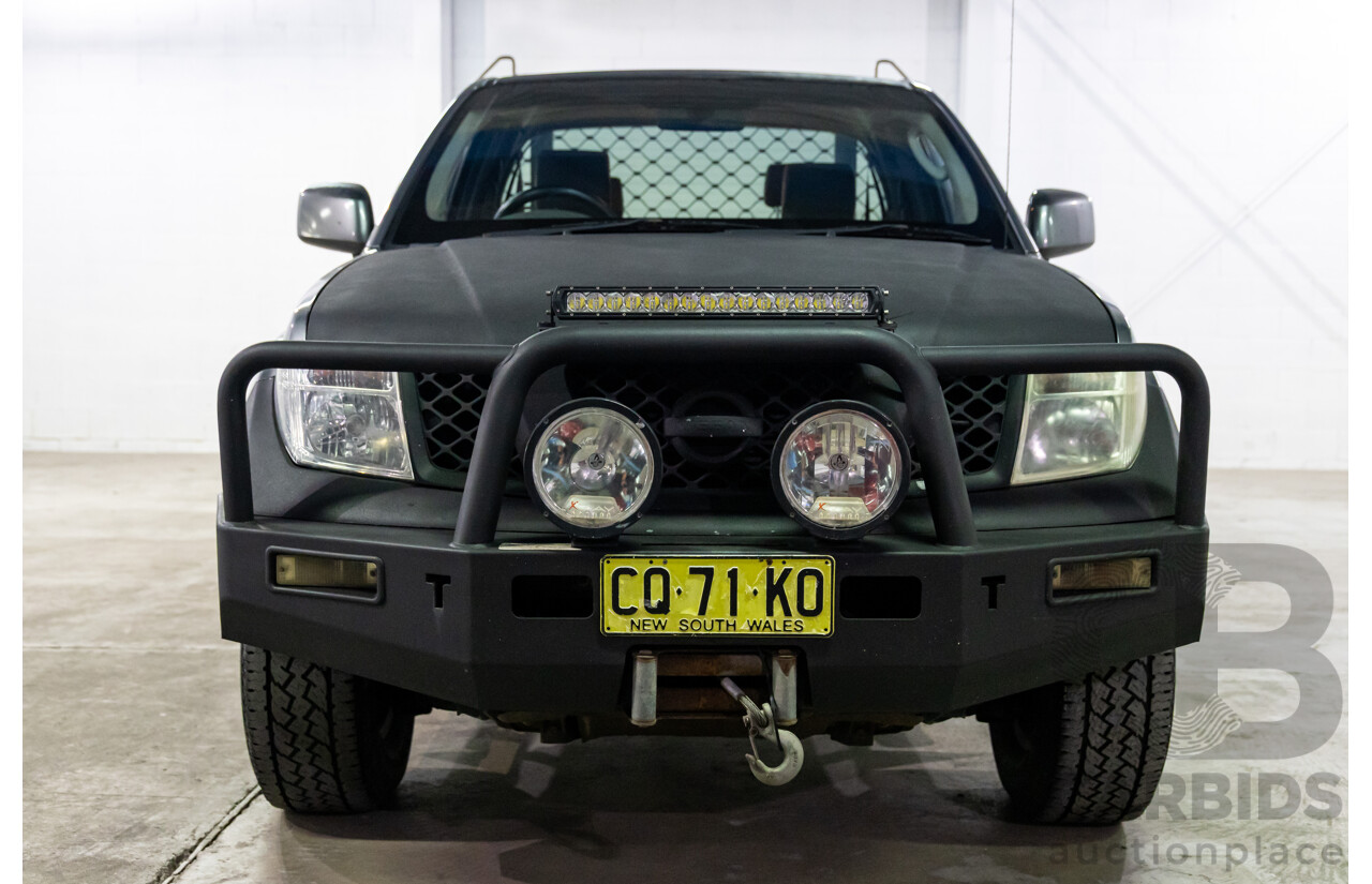 9/2009 Nissan Navara ST-X (4x4) D40 King Cab Chassis Slate Grey Metallic Turbo Diesel 2.5L