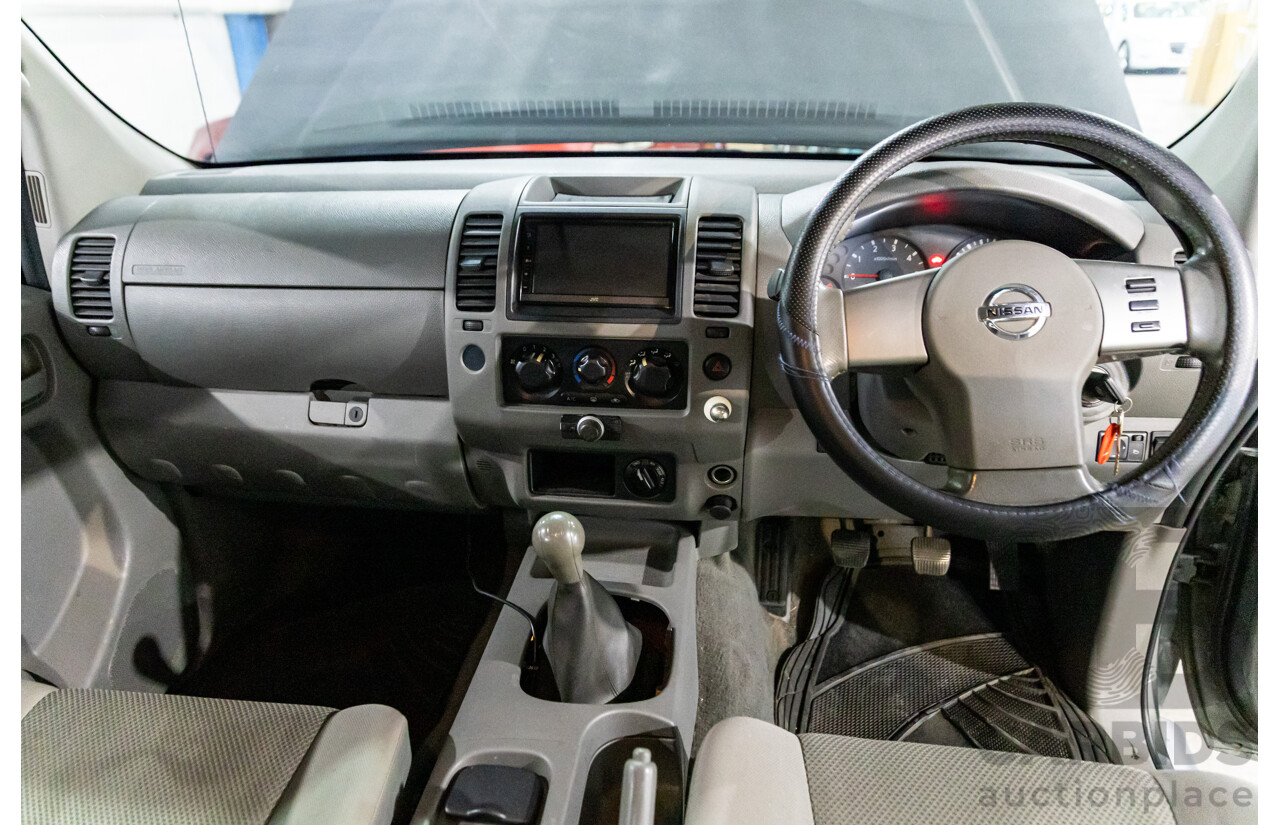 9/2009 Nissan Navara ST-X (4x4) D40 King Cab Chassis Slate Grey Metallic Turbo Diesel 2.5L