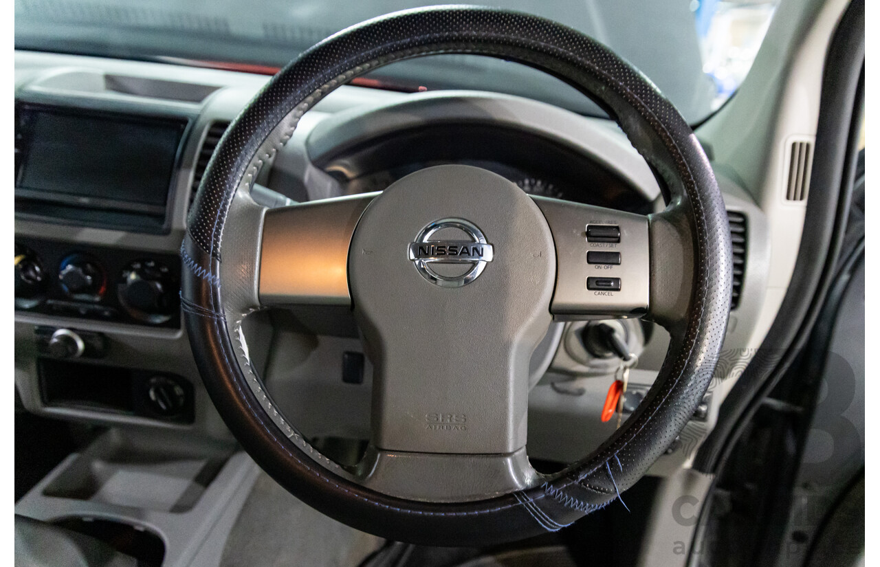 9/2009 Nissan Navara ST-X (4x4) D40 King Cab Chassis Slate Grey Metallic Turbo Diesel 2.5L