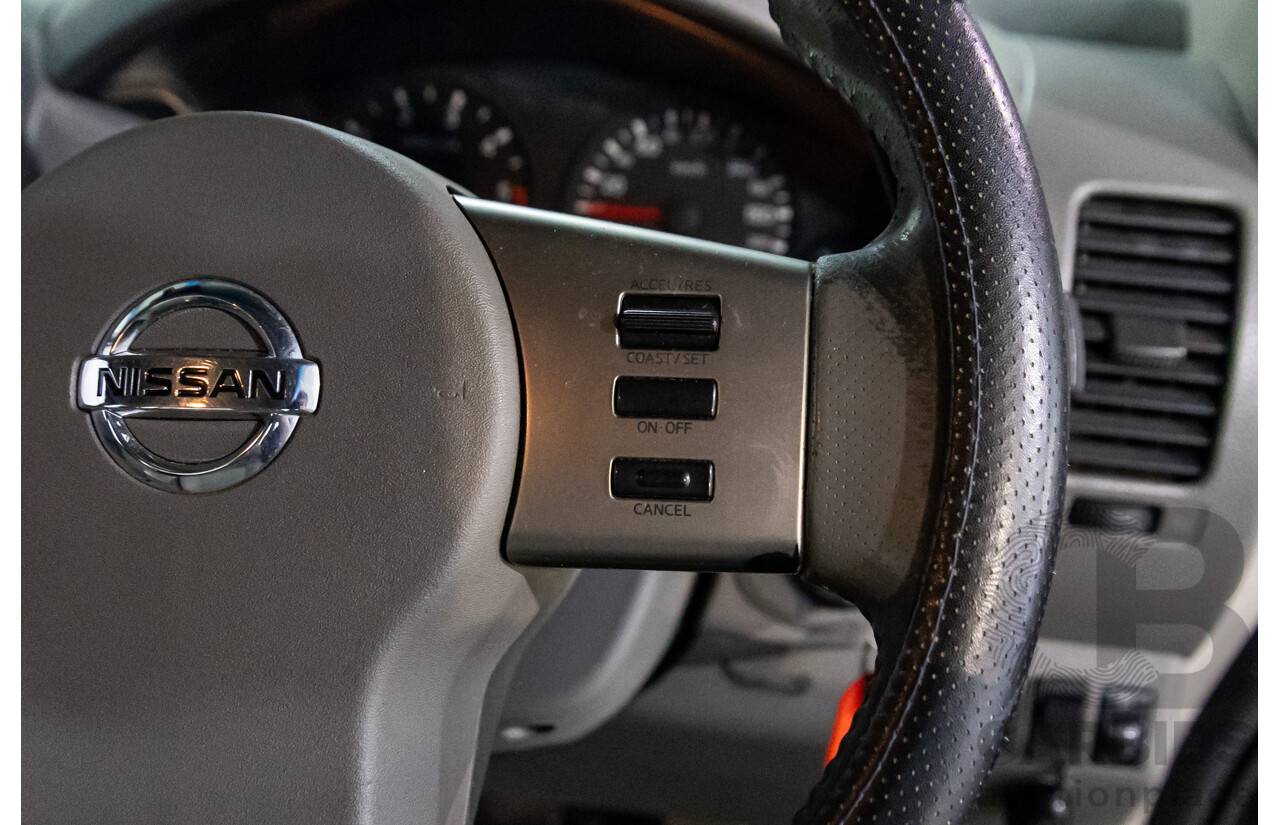 9/2009 Nissan Navara ST-X (4x4) D40 King Cab Chassis Slate Grey Metallic Turbo Diesel 2.5L