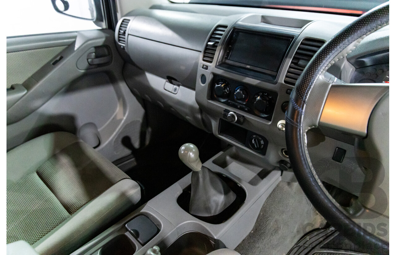 9/2009 Nissan Navara ST-X (4x4) D40 King Cab Chassis Slate Grey Metallic Turbo Diesel 2.5L