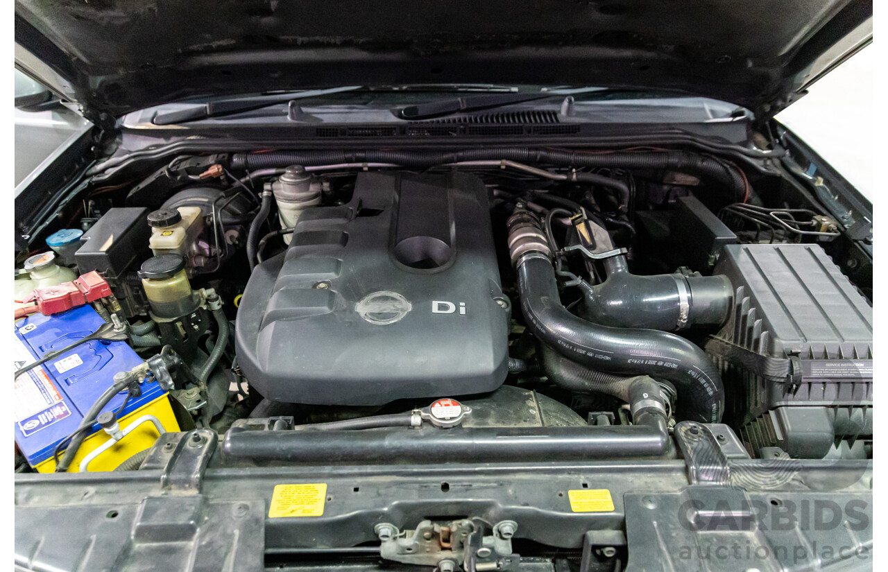 9/2009 Nissan Navara ST-X (4x4) D40 King Cab Chassis Slate Grey Metallic Turbo Diesel 2.5L