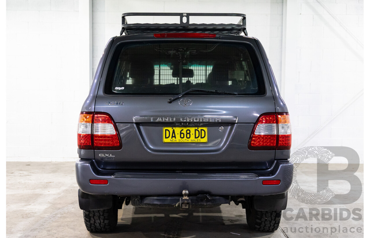 7/2005 Toyota Landcruiser GXL (4x4) HDJ100R Upgrade 4d Wagon Graphite Grey Metallic Turbo Diesel 4.2L