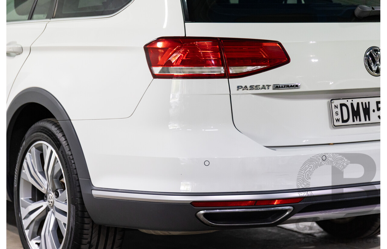 06/2018 Volkswagen Passat Alltrack 140 TDI (AWD) 3C MY18.5 4d Wagon Pure White Turbo Diesel 2.0L