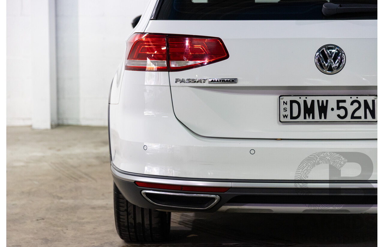 06/2018 Volkswagen Passat Alltrack 140 TDI (AWD) 3C MY18.5 4d Wagon Pure White Turbo Diesel 2.0L