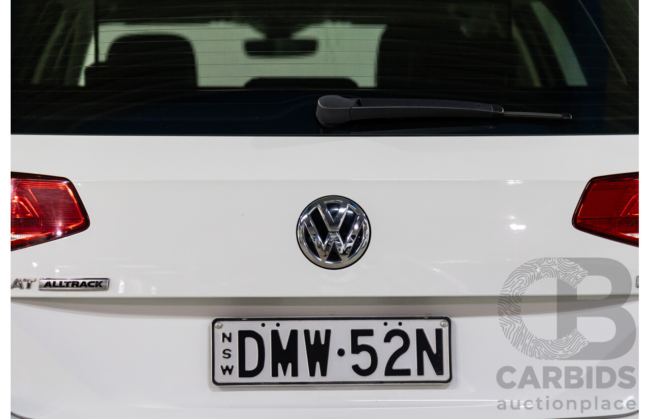 06/2018 Volkswagen Passat Alltrack 140 TDI (AWD) 3C MY18.5 4d Wagon Pure White Turbo Diesel 2.0L
