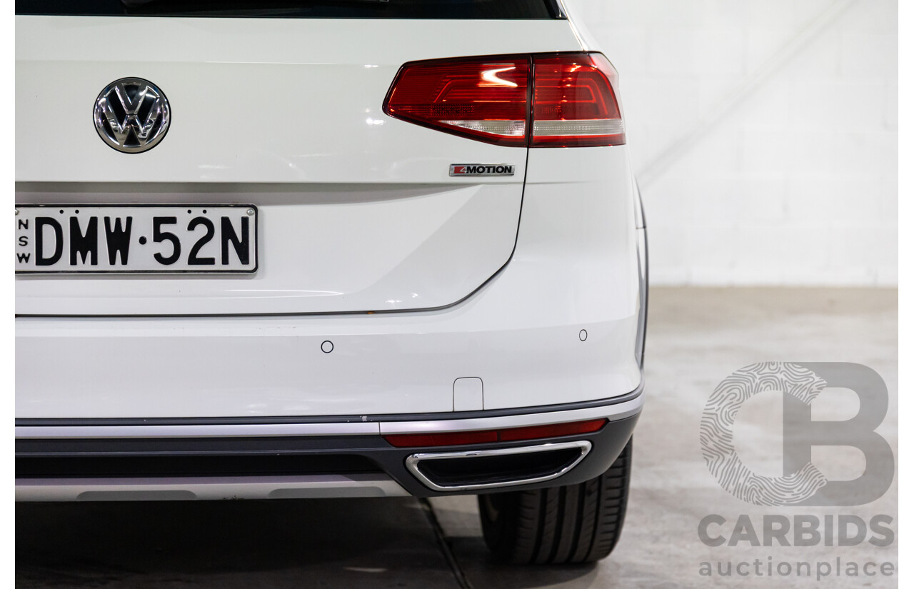 06/2018 Volkswagen Passat Alltrack 140 TDI (AWD) 3C MY18.5 4d Wagon Pure White Turbo Diesel 2.0L