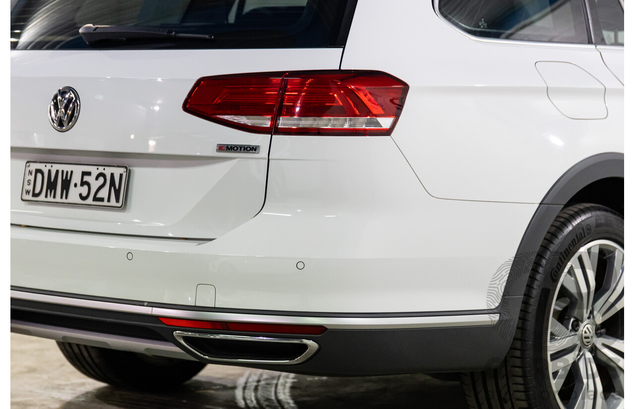 06/2018 Volkswagen Passat Alltrack 140 TDI (AWD) 3C MY18.5 4d Wagon Pure White Turbo Diesel 2.0L