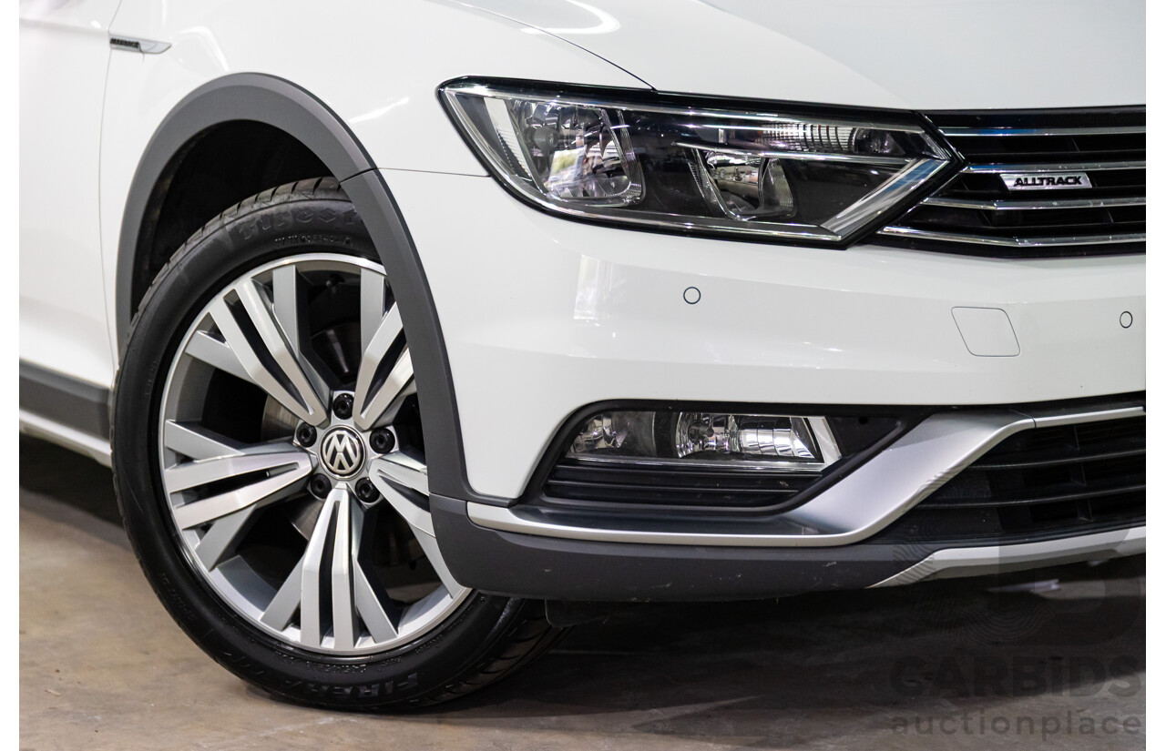 06/2018 Volkswagen Passat Alltrack 140 TDI (AWD) 3C MY18.5 4d Wagon Pure White Turbo Diesel 2.0L