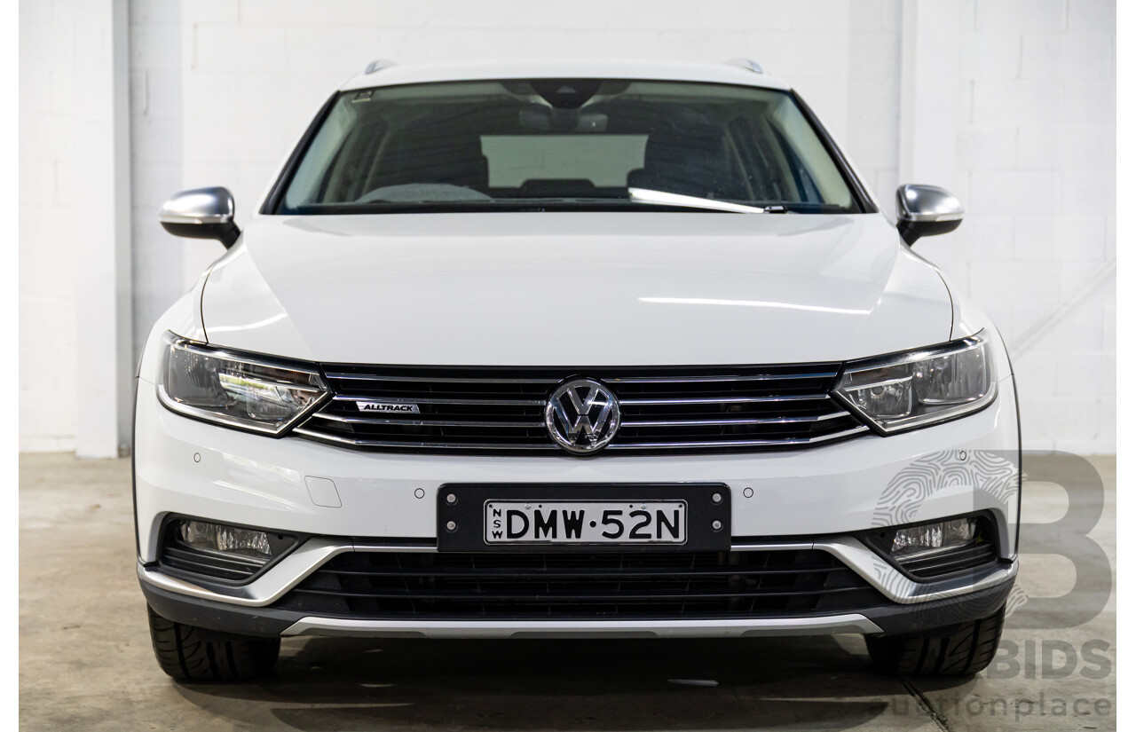06/2018 Volkswagen Passat Alltrack 140 TDI (AWD) 3C MY18.5 4d Wagon Pure White Turbo Diesel 2.0L