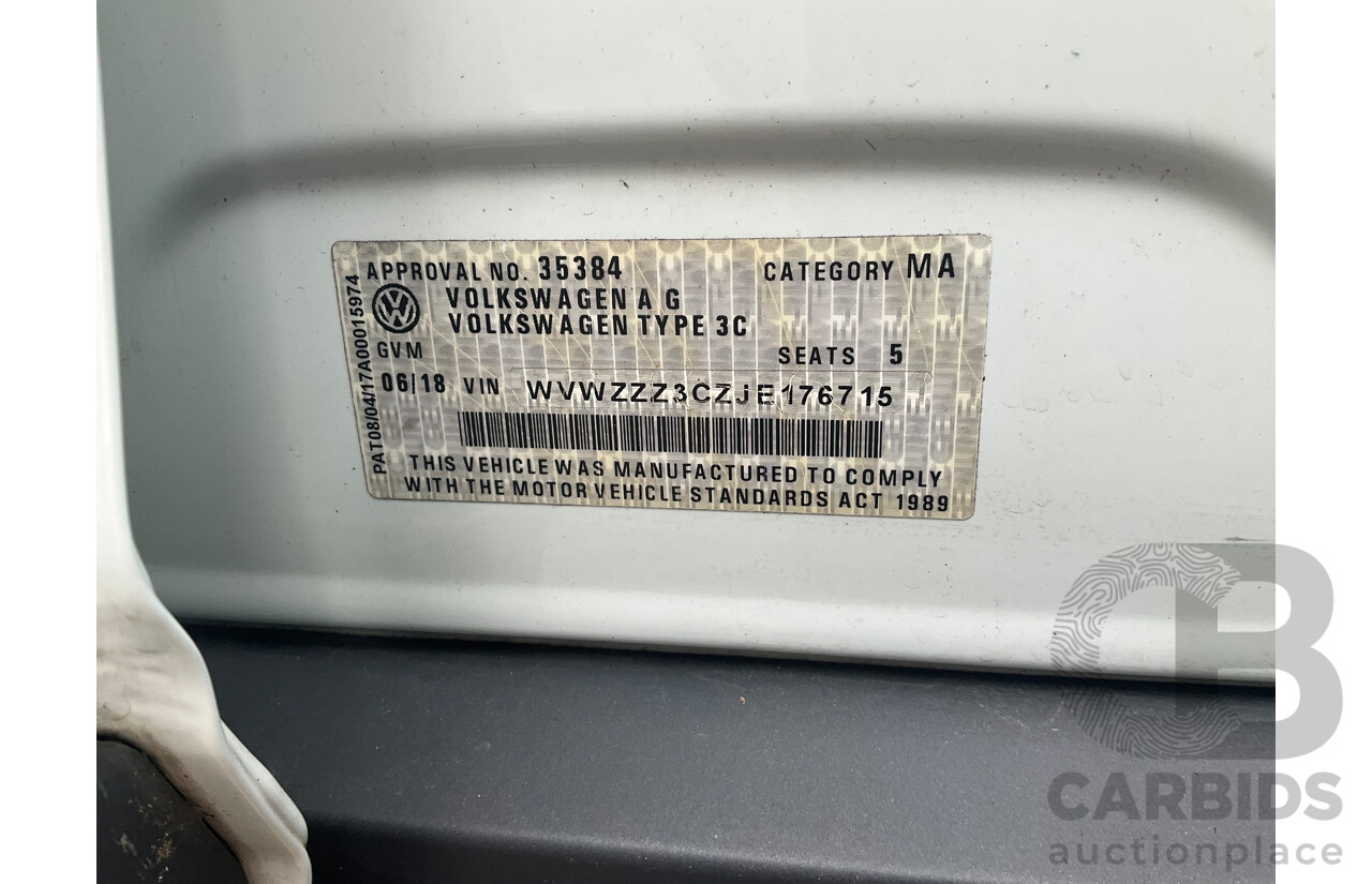 06/2018 Volkswagen Passat Alltrack 140 TDI (AWD) 3C MY18.5 4d Wagon Pure White Turbo Diesel 2.0L