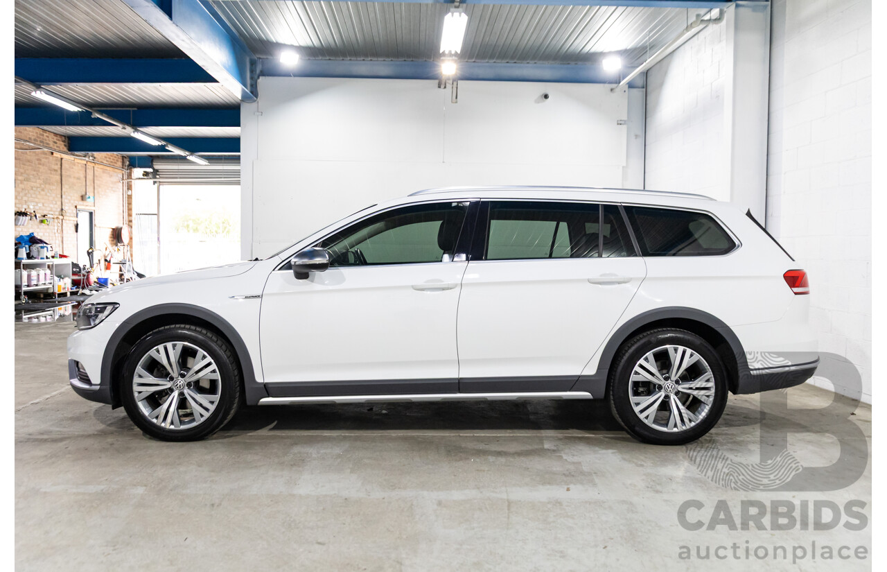 06/2018 Volkswagen Passat Alltrack 140 TDI (AWD) 3C MY18.5 4d Wagon Pure White Turbo Diesel 2.0L