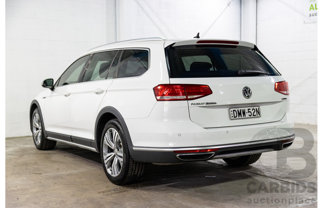 06/2018 Volkswagen Passat Alltrack 140 TDI (AWD) 3C MY18.5 4d Wagon Pure White Turbo Diesel 2.0L