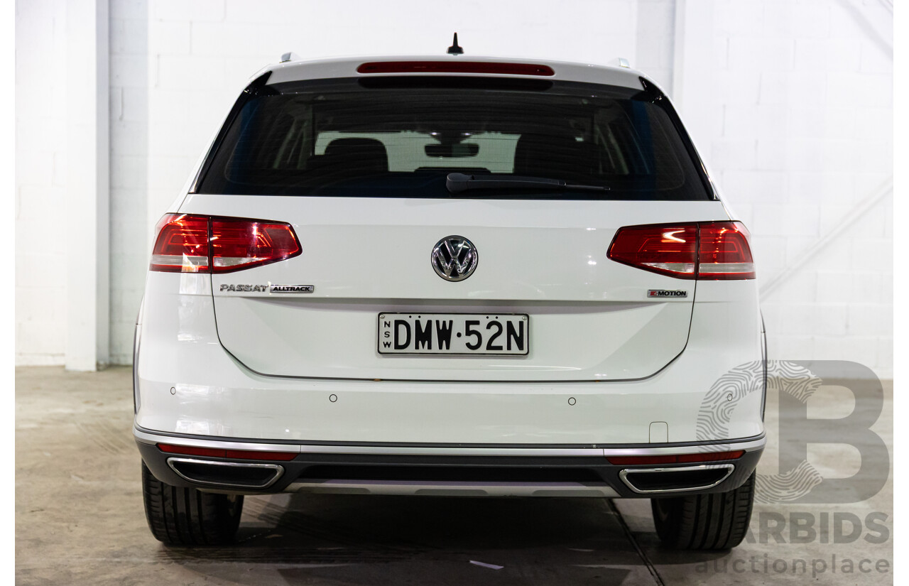 06/2018 Volkswagen Passat Alltrack 140 TDI (AWD) 3C MY18.5 4d Wagon Pure White Turbo Diesel 2.0L
