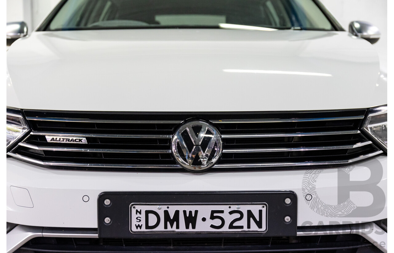 06/2018 Volkswagen Passat Alltrack 140 TDI (AWD) 3C MY18.5 4d Wagon Pure White Turbo Diesel 2.0L