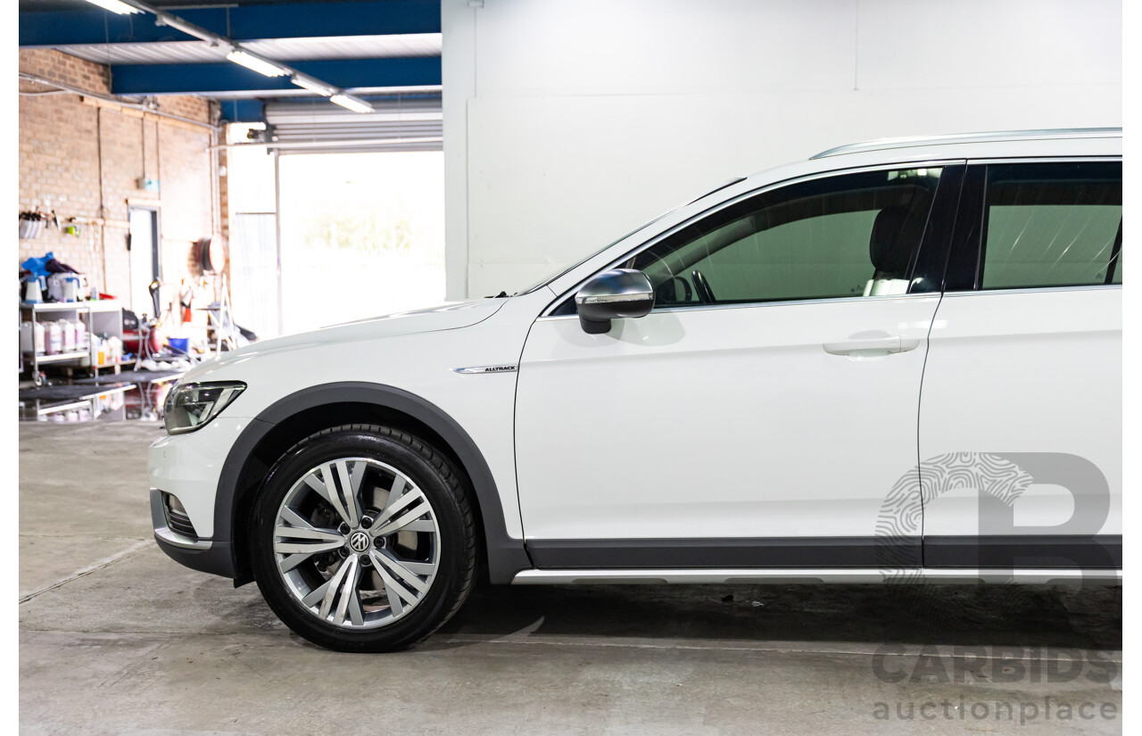 06/2018 Volkswagen Passat Alltrack 140 TDI (AWD) 3C MY18.5 4d Wagon Pure White Turbo Diesel 2.0L