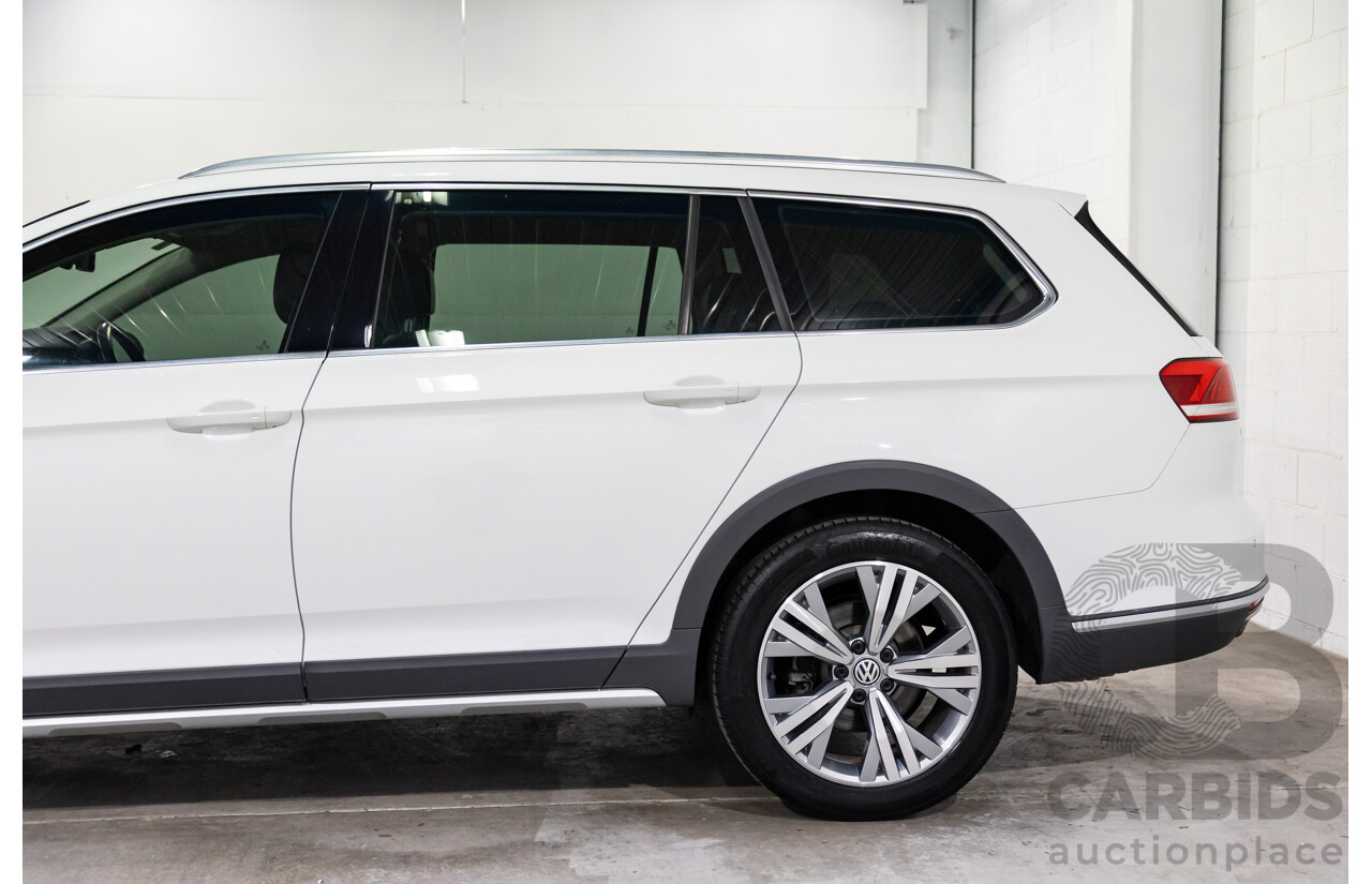 06/2018 Volkswagen Passat Alltrack 140 TDI (AWD) 3C MY18.5 4d Wagon Pure White Turbo Diesel 2.0L