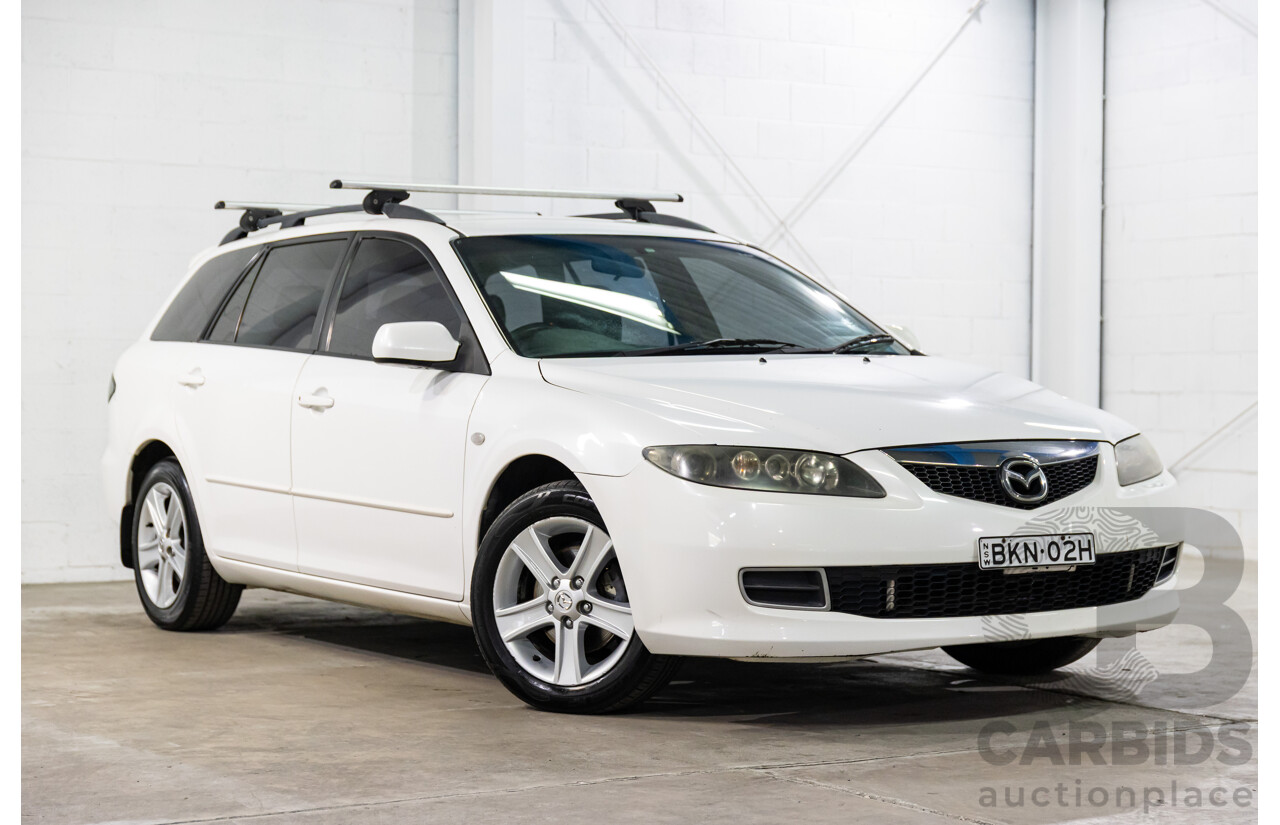 12/2006 Mazda Mazda6 Classic GG 05 Upgrade 4d Wagon Snowflake White Pearl 2.3L