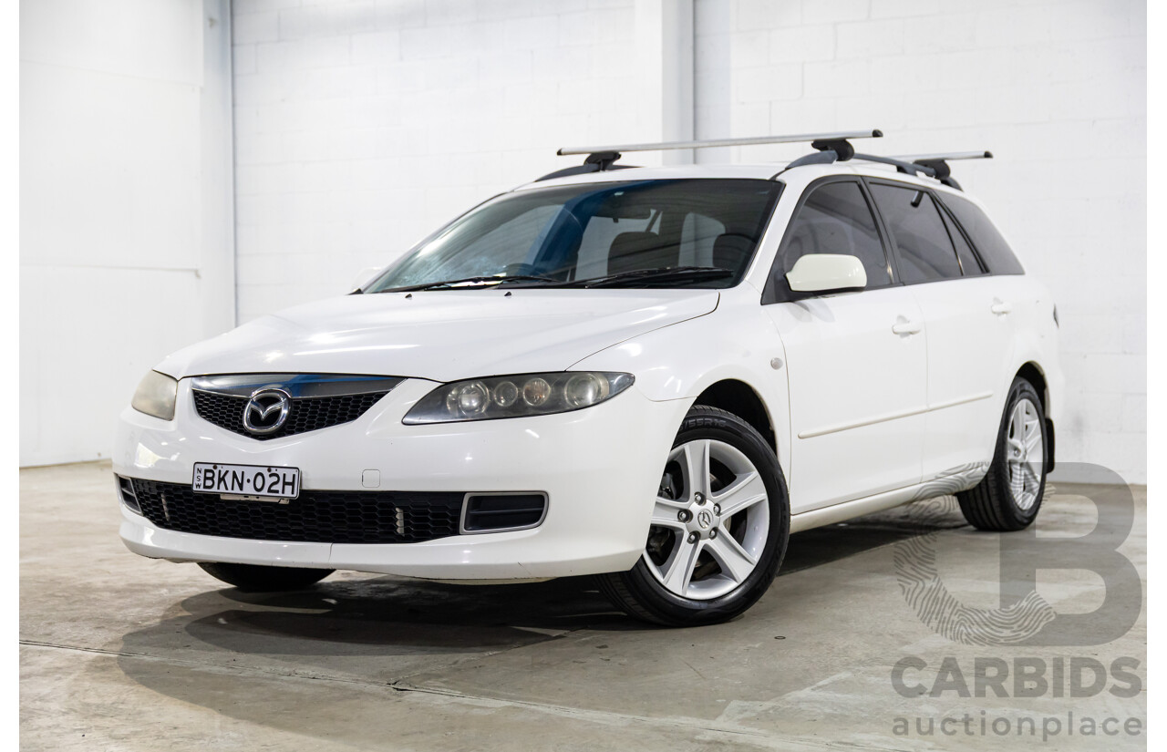 12/2006 Mazda Mazda6 Classic GG 05 Upgrade 4d Wagon Snowflake White Pearl 2.3L