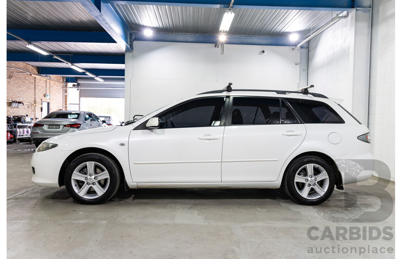 12/2006 Mazda Mazda6 Classic GG 05 Upgrade 4d Wagon Snowflake White Pearl 2.3L