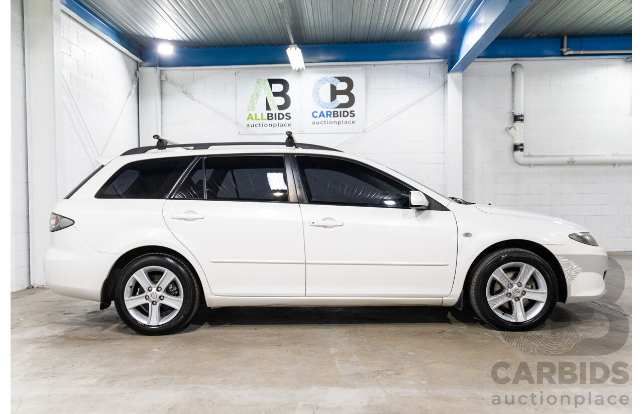 12/2006 Mazda Mazda6 Classic GG 05 Upgrade 4d Wagon Snowflake White Pearl 2.3L