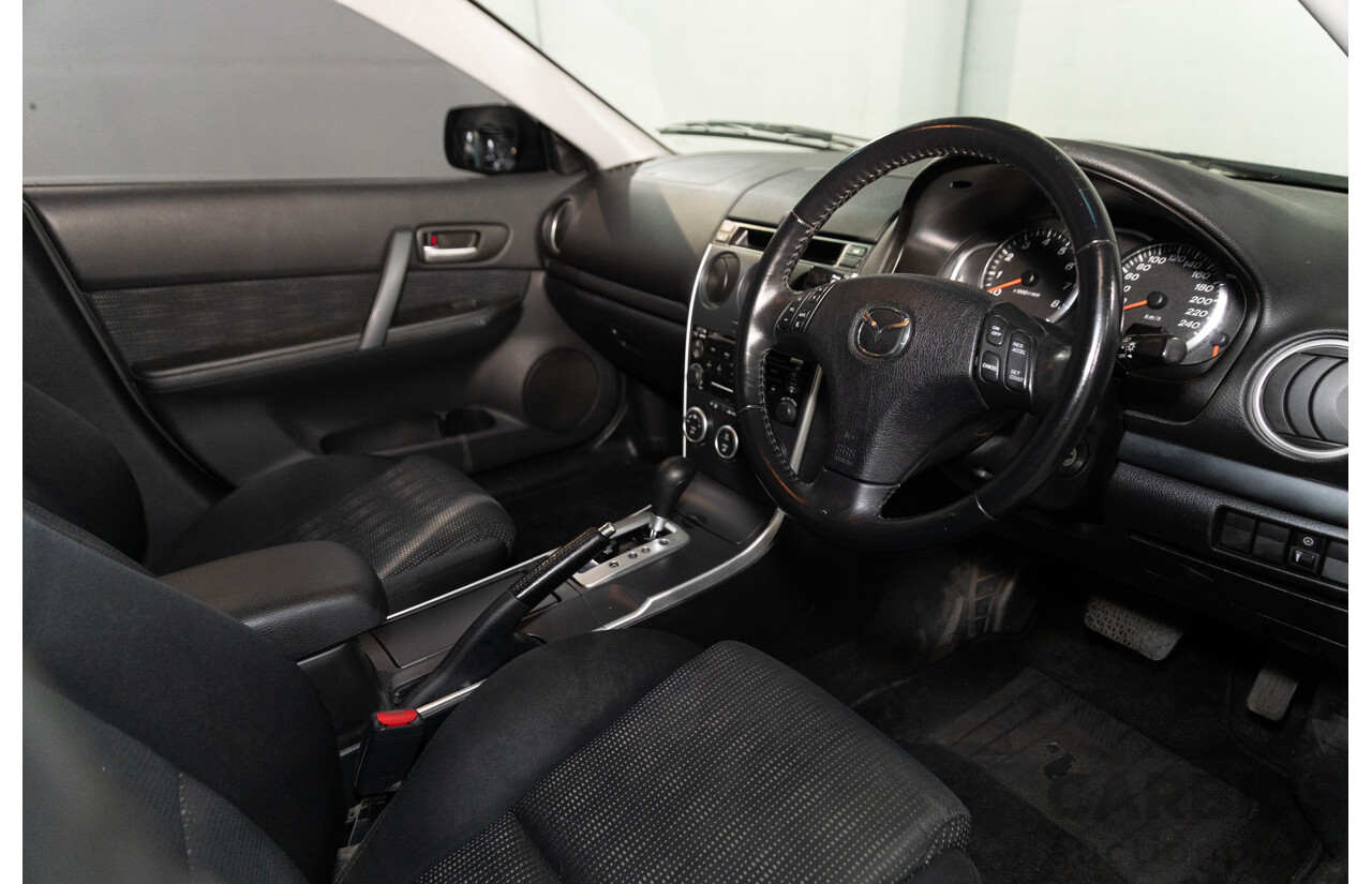 12/2006 Mazda Mazda6 Classic GG 05 Upgrade 4d Wagon Snowflake White Pearl 2.3L