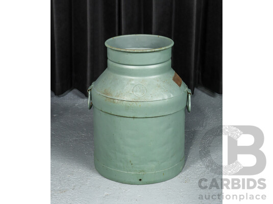 Vintage Joyce Steel Milk Churn with Harris & Ferguson Tag