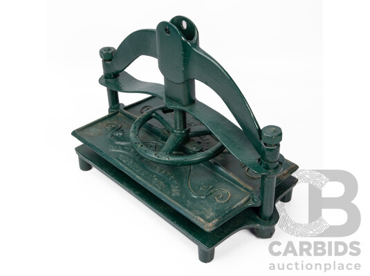 Antique Cast Iron Patrick Ritchie Book Press, Edinburgh