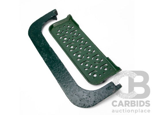 Vintage Cast Iron Building Vent and Lemcol Tilt Trolley Base